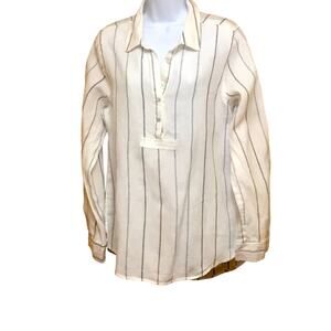 Artisanny Linen Striped Blouse. L